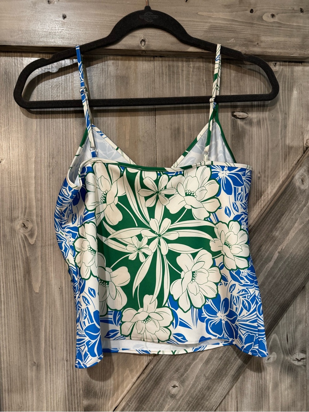 Gianni Bini Green, Blue & White Floral Cami - Picture 2 of 3